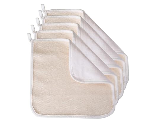 PARADISO Evriholder Soft-Weave Exfoliating Wash Cloths Dual-Textured for Face and Body, Pack of 5, White - size: 1 Count (Pack of 5)