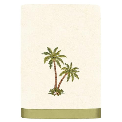 Flourish 4-Piece Premium Towel Set, Island Style Embroidery, Plush Turkish Cotton, Durable & Quick Dry, Elegant Bath Ensemble, 2 Bath 2 Hand Towels, Beige - color: Beige, size: 2 Pcs Bath 2 Pcs Hand Towel