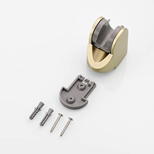 Brushed Gold Handheld Shower Head Holder ABS Wall Mount Shower Wand Hose Sprayer Holder Bracket, ST01J2 - style: Brushed Gold