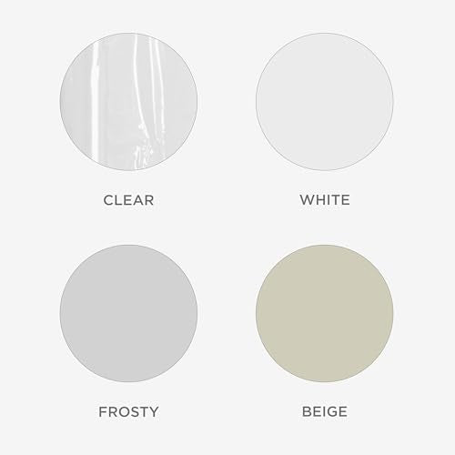 Zenna Home Shower Curtain Liner, Heavyweight Transparent Liner for Showers and Bathtubs with Rustproof Grommets and Weighted Hem, 8-Gauge EVA, 70 x 71 Inches, White - size: 71"W x 70"L (Pack of 1)