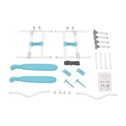 Toilet Safety Rails for Seniors Heavy Duty Toilet Safety Frame, 330Lbs Carbon Steel Adjustable Height and Width, Toilet Grab Bar Arms for Elderly Disabled & Shower, Blue