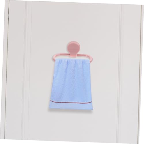 WOONEKY 2pcs Self Adhesive Towel Rings No Drill Hand Towel Holder for Bathroom Kitchen Easy to Install Versatile