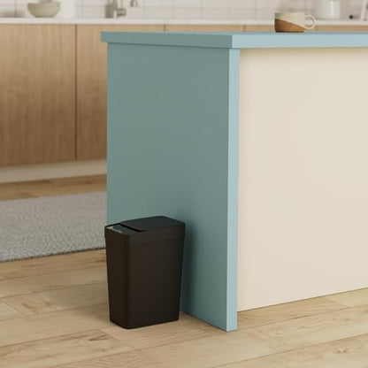 Anborry Bathroom Automatic Trash Can 2 Pack 2.2 Gallon Touchless Motion Sensor Small Slim Garbage Can with Lid Smart Electric Narrow Garbage Bin for Bedroom Office Kitchen (Black) - color: 2 Pack 2.2 Gallon & 2.2 Gallon Black