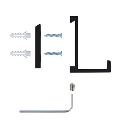 Coat Hooks Wall Mounted Towel Holder Robe Hanger 3 Pack Black | Heavy Duty Sturdy Solid Anodized Aluminum for Bathroom Kitchen Office Farmhouse Mudroom Garage