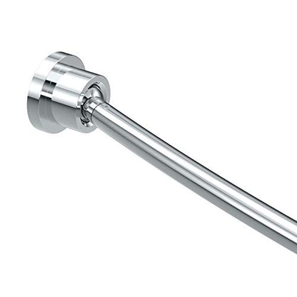 Gatco 827C Modern Minimalist Curved Shower Curtain Rod, Adjustable 42"–72" Wall Mounted Stainless Steel Shower Rod, Chrome Finish Bathroom Shower Rod, Curved Design Expands Shower Space Up to 8 Inches - color: Chrome