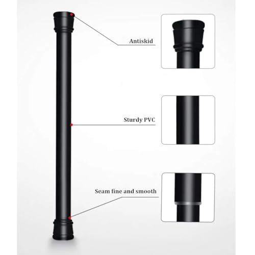 Bettli Spring Loaded Curtain Tension Rod Bit Holder Extensions 12-20 inches (Black 4) - color: Black 4