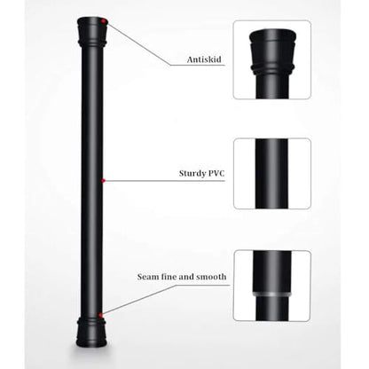 Bettli Spring Loaded Curtain Tension Rod Bit Holder Extensions 12-20 inches (Black 4) - color: Black 4