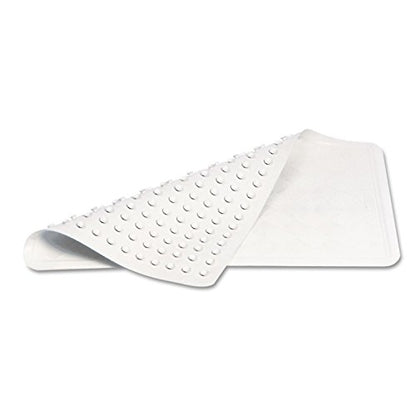 Rubbermaid Commercial 24-Inch Length x 14-Inch Width, White Color, Rubber Medium Safti-Grip Bath Mat (FG703504WHT)