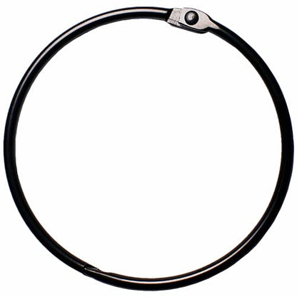 Black Shower Curtain Rings Metal Round Hooks Ring (15 Pack) 2.75 Inch Diameter Electrophoresis Rustproof for Bathroom Shower Rod - color: Black