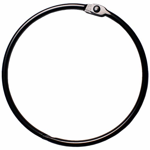Black Shower Curtain Rings Metal Round Hooks Ring (15 Pack) 2.75 Inch Diameter Electrophoresis Rustproof for Bathroom Shower Rod - color: Black