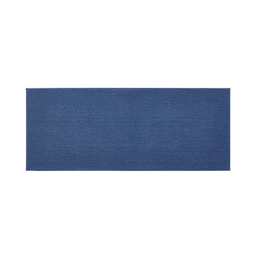 TYUU Bathroom Runner Rug, Long Bath Mat Washable Thin Quick Dry Low Pile Bathroom Runner Rugs 24 x 60 Non Slip, Navy Blue 24"x60" - color: Navy Blue, size: 2' X 5' (Runner)