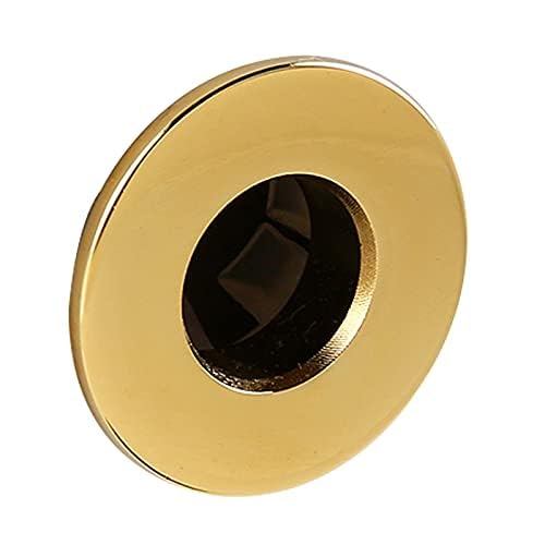Sink Overflow Ring, Gold | Bathroom Kitchen Sink Basin Trim Overflow Cover Hole Insert Round Cap, Brass - color: Gold
