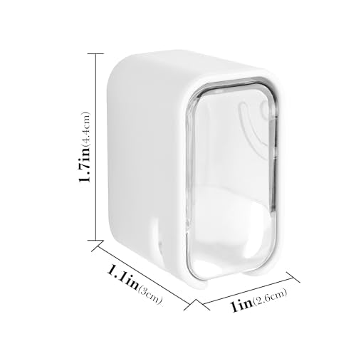 4 Pack Toothbrush Holders for Bathrooms Shower, Wall Mount Toothbrush Organizer with Cover, Self Adhesive Electric Toothbrush Storage, Quick Dry Toothbrush Hanger (Clear) - color: Clear