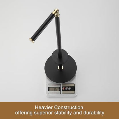 BGL Freestanding Toilet Paper Holder, Tissue Holder On Floor with Reserve Storage Paper Rolls, Roll Paper Holder Standing On Floor (Black & Gold)