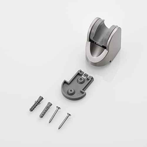 Adjustable Handheld Shower Head Bracket ABS Bathroom Hose Shower Wand Holder Wall Mount, Brushed Nickel, ST01NA - style: Brushed Nickel