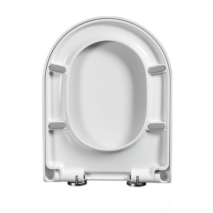 Toilet seat, With Quick Release for Easy Cleaning and Simple Top Fixing Slow Close Toilet Lid for D Shaped Loo Seat - size: 02A