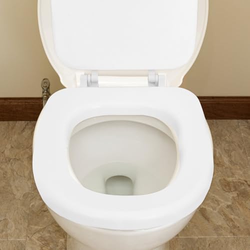 Soft Foam Toilet Seat Cushion Padded and Oval Toilet Seat Cover Thick White U-shaped Soft Cushion Bathroom and Rv Use