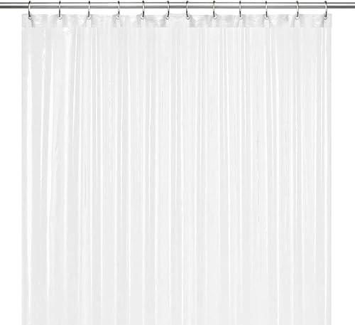 LiBa Shower Curtain PEVA 10G, 72x78 Inch Waterproof Frosted | Heavy duty, waterproof plastic shower curtain, rust-proof grommets, weighted magnets, bathroom accessories - color: 10g Peva - Frosted, size: 78"W x 72"L (Pack of 1)