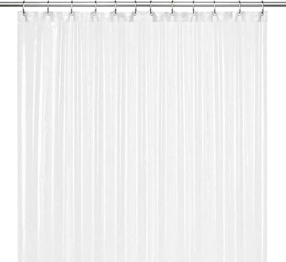 LiBa Shower Curtain PEVA 10G, 72x78 Inch Waterproof Frosted | Heavy duty, waterproof plastic shower curtain, rust-proof grommets, weighted magnets, bathroom accessories - color: 10g Peva - Frosted, size: 78"W x 72"L (Pack of 1)