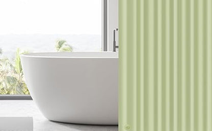 EHZNZIE Sage Shower Curtain Liner 72x72, PEVA Waterproof Bath Curtain, No Chemical Smell, 3 Weighted Magnets, Durable with Rustproof Metal Grommets - color: Sage, size: 72"W x 72"L (Pack of 1)