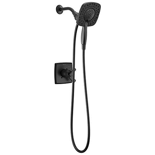 DELTA Faucet Ashlyn 17 Series Dual-Handle Shower Trim Kit with In2ition 2-in-1 Head with Handheld Spray, Matte Black Fixture, T17264-BL-I (Valve Not Included) - color: Matte Black