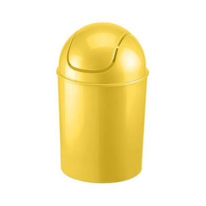 Umbra 1.25 Gallon Mini Waste Can with Removable Swing-Top Lid - Small Garbage Bin for Kitchen, Bathroom, Bedroom, Office - Compact Trash Can Fit Under Tables & Counters - Yellow - color: Yellow