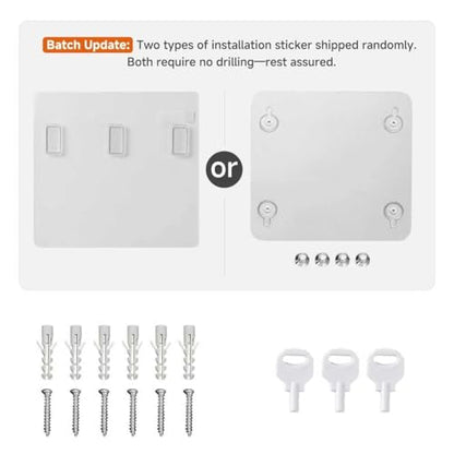 Shower Soap Dispenser Wall Mounted No Drill Shampoo Dispenser for Shower Wall Shampoo and Conditioner Dispenser Bathroom Hotel 3 * 300ml White with Labels - color: White