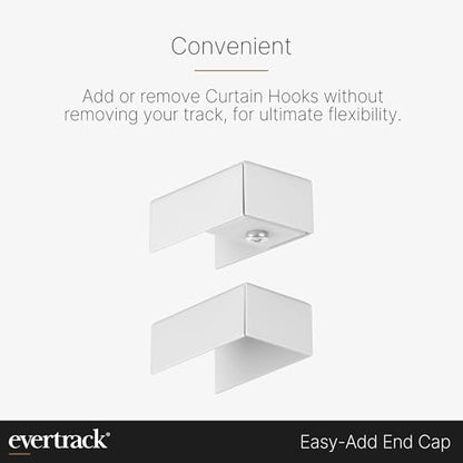 Curtain Track - Ceiling Mounted Curtain Rail for Curtains, Drapes, and Room Dividers - USA Made - Small (8 Feet), Anodized Silver - color: Anodized Silver, size: Small (8 Feet)