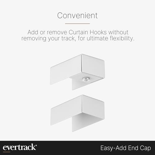 Curtain Track - Ceiling Mounted Curtain Rail for Curtains, Drapes, and Room Dividers - USA Made - Small+ (12 Feet), Anodized Silver - color: Anodized Silver, size: Small+ (12 Feet)