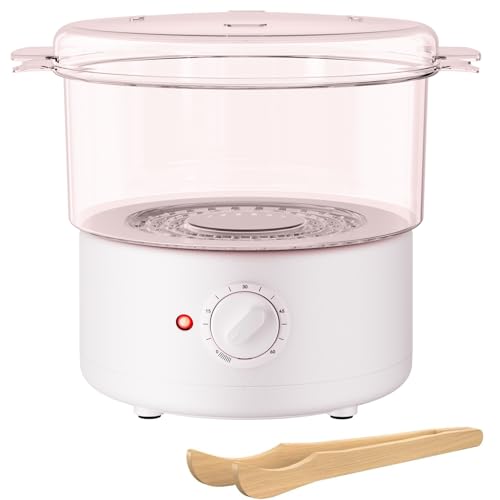 Mini Hot Towel Warmer - 1 min Steam & 60℃ in 20mins, Towel Steamer for Facials/Barber/Massage, Portable 2.4lbs Small Heater for Home Spa/Bathroom/Light Salon Use (Pink-X-Small) - color: Pink