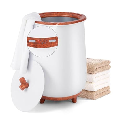 HOMGX Towel Warmer Bucket, 23L Large Towel Warmer for Bathroom, Auto Shut Off Towel Heater w/3 Heat Modes, 4 Timers, Fits Up to Two 40"X70" Oversized Towels, Bathrobes, Blankets (Coffee)