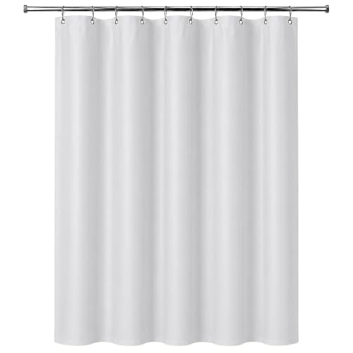 Dependable Industries inc. Essentials Premium 6 Guage PEVA Shower Curtain Liner - PVC Free Magnetized Bottom Odorless with Rustproof Grommets (White) - color: White