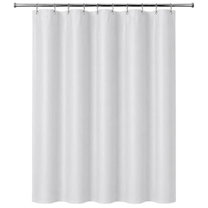 Dependable Industries inc. Essentials Premium 6 Guage PEVA Shower Curtain Liner - PVC Free Magnetized Bottom Odorless with Rustproof Grommets (White) - color: White