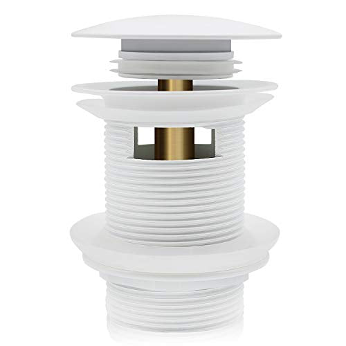 FerdY Pop-up Drain for Freestanding Bathtub, cUPC Certification, Freestanding Bathtub Drain Stopper, Polished White - color: Polished White