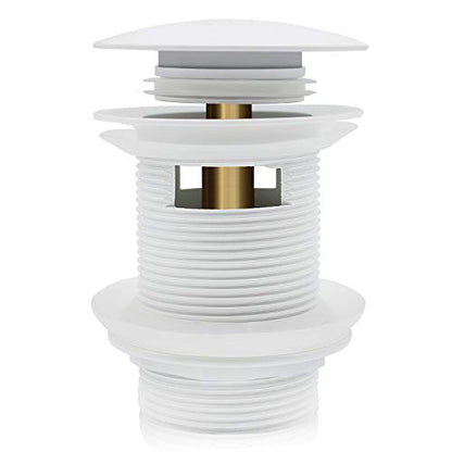 FerdY Pop-up Drain for Freestanding Bathtub, cUPC Certification, Freestanding Bathtub Drain Stopper, Polished White - color: Polished White