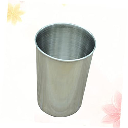 Healifty 2pcs Stainless Steel Tumbler Cup Bathroom Drinking Cups for Water Juice Beer and Easy to Clean Stylish Design for Home and Travel - size: 6X6cm