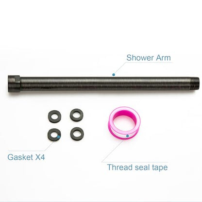 OFFO Shower Head Extension Arm 12 in, Oil Rubbed Bronze Shower Arm Extension Shower Head Extender Made of 304 Stainless Steel Shower Pipe Extension - color: Oil Rubbed Bronze, style: 12 in