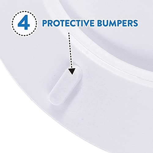 J&V Textiles Embroidered Soft Round Toilet Seat With Easy Clean & Change Hinge, Padded (Pink) - color: Pink