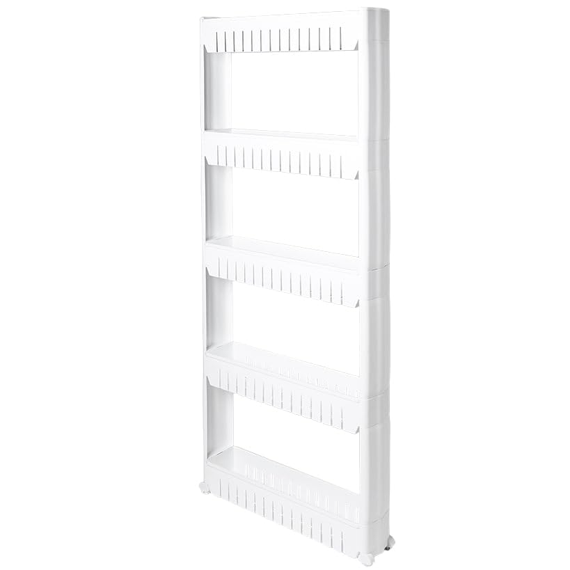 Slim Rolling Storage Kitchen Cart Utility Cart Plastic - 5 Tier