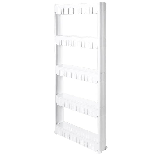 Slim Rolling Storage Kitchen Cart Utility Cart Plastic - 5 Tier