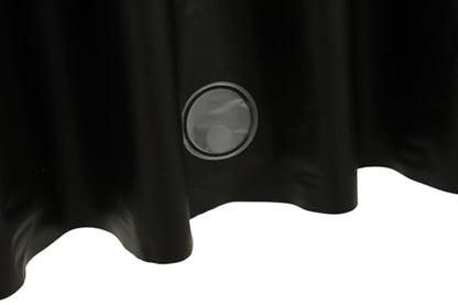 Black Shower Curtain Liner 70x72 inch for Bathroom Waterproof and Heavy Duty Bath Shower Curtain with 3 Weights - color: Black, size: 70"W x 72"L (Pack of 1)