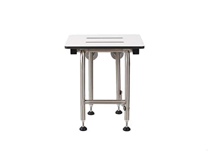 Shower Seat Resin with Legs, ADA Heavy Duty Shower Chair for Inside Shower 400lbs | 304 Stainless Steel | Shower Chair for Elderly and Disabled | Folding Shower Seat Wall Mounted | 16”x16” - size: 16" x 16" Standard