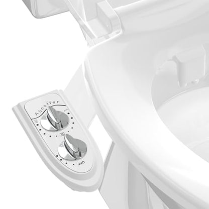 Aünsffer Bidet Toilet Attachment,Non-Electric 3 Wash Modes, Adjustable Water Pressure, Cold Water, White - color: White