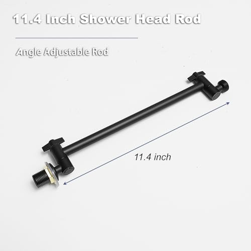 Rainfall Shower Panel Shower Tower System Adjustable Shower Head Round,Stainless Steel with 6 Body Jets Massage, 3 IN 1 Bathroom Shower Wall Mount, Black - color: Black
