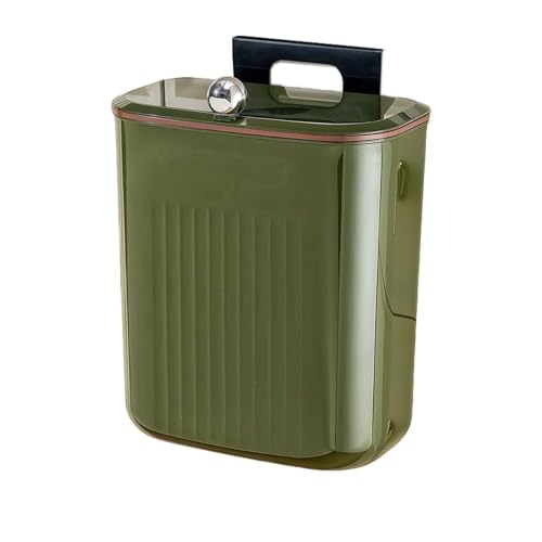 YSUEFIJO Wall Mounted Garbage Bin with Lid, Hanging Trash Can for Kitchen Bathroom Bedroom, Cabinet Door Waste Basket, Space Saving Rubbish Container, Practical Design Reduces Floor Space - color: B, size: Large