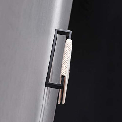 Miyili Matte Black Hand Towel Ring SUS 304 Stainless Steel Bath Towel Holder Contemporary Style Wall Mount, D03B26 - color: Matte Black