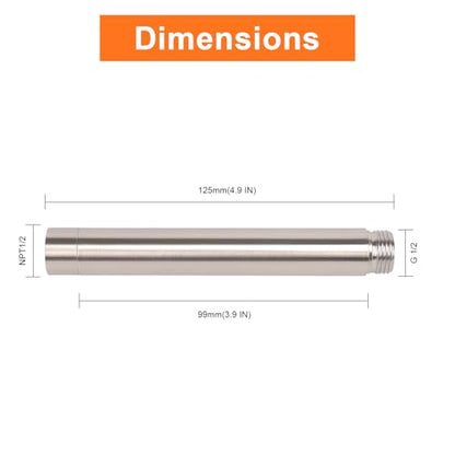 Shower Head Extension Arm, Shower Extender Water Outlet- Lowers Existing, Shower Pipe Extension for Bathroom, Made of Solid Metal Stainless Steel(4 Inch, Brushed Nickel) - color: Brushed Nickel, style: 4 Inch