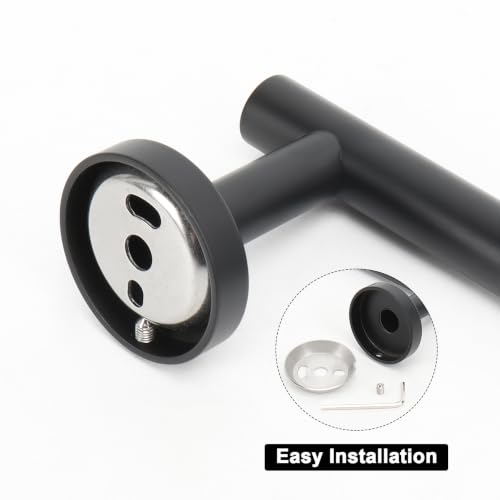 NearMoon Bath Towel Bar, Thicken Stainless Steel Shower Towel Rack Holder Wall Mounted for Bathroom, 10-lnch Overall Length-7-lnch Usable Hanging Space (1 Pack, Matte Black) - color: Matte Black, size: 10 Inch