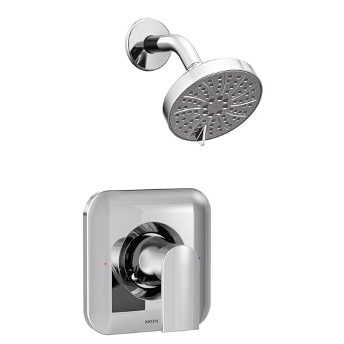 Moen Genta LX Pressure Balancing Eco-Performance Modern Shower Trim with Showerhead and Lever Handle, Posi-Temp Valve Required, Chrome, T2472EP - color: Chrome, size: (Pack of 1)
