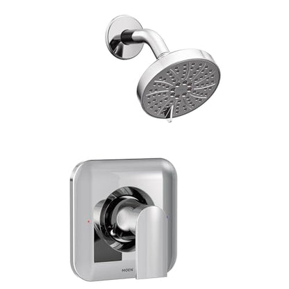 Moen Genta LX Pressure Balancing Eco-Performance Modern Shower Trim with Showerhead and Lever Handle, Posi-Temp Valve Required, Chrome, T2472EP - color: Chrome, size: (Pack of 1)